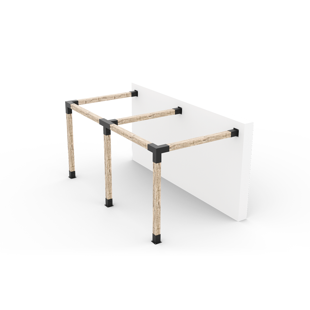 Kit de pérgola de montaje en pared doble de cualquier tamaño