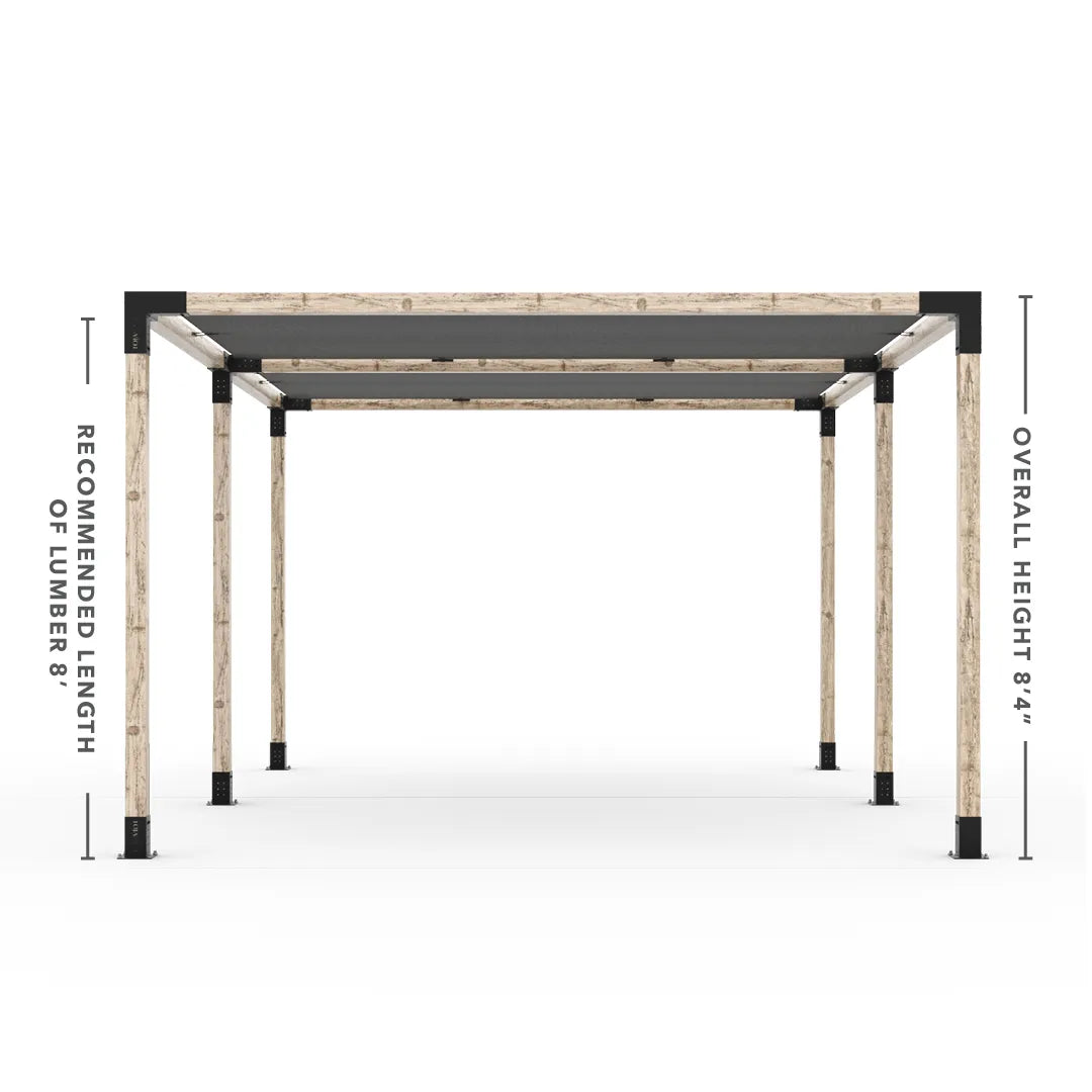Double Pergola Kit with 2 Shade Sail