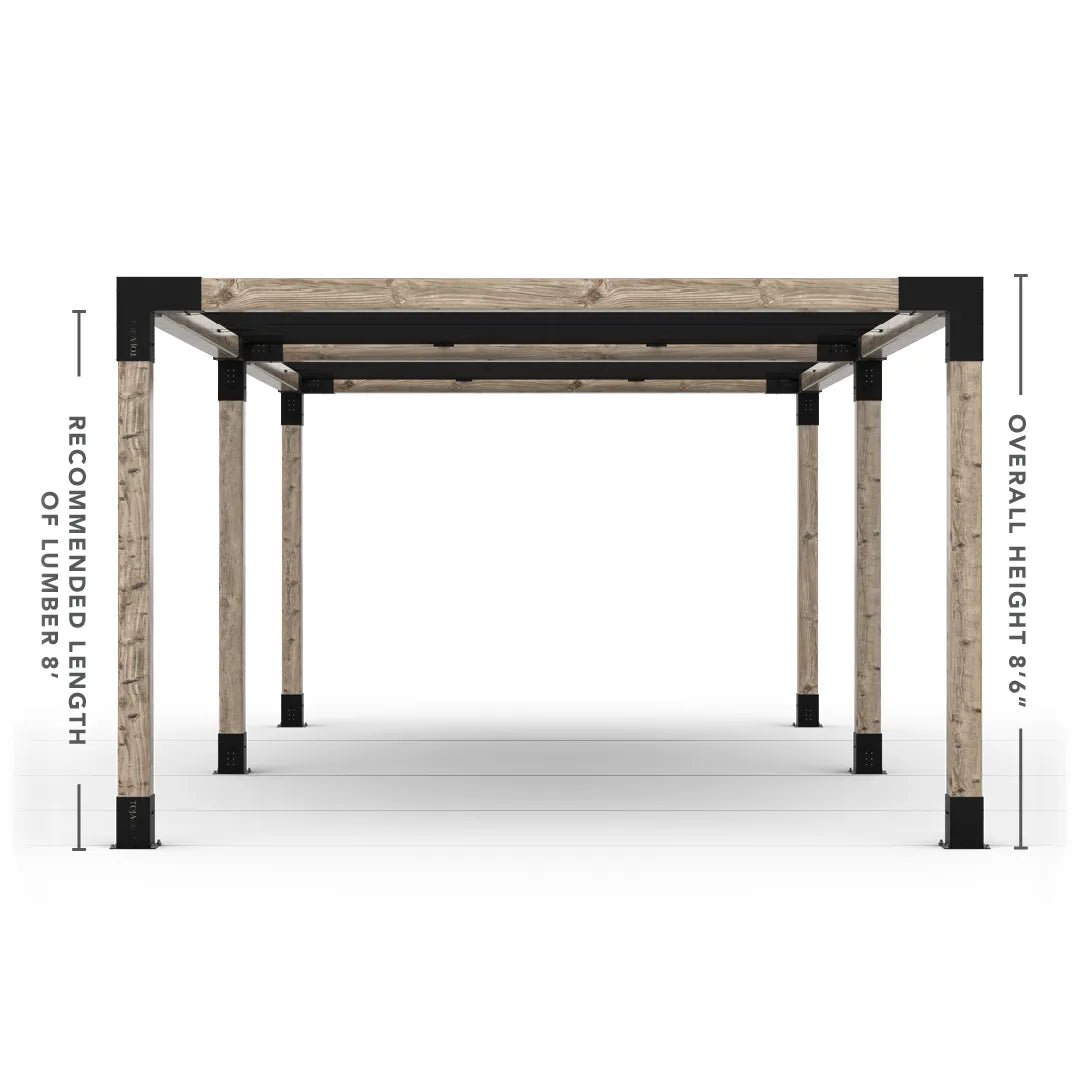 Double Pergola Kit with 2 Shade Sail