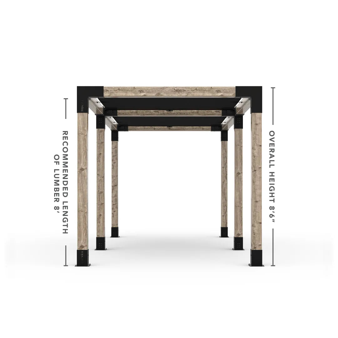 Double Pergola Kit with 2 Shade Sail