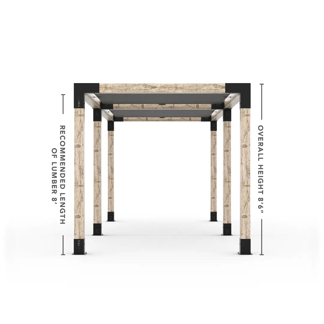 Double Pergola Kit with 2 Shade Sail