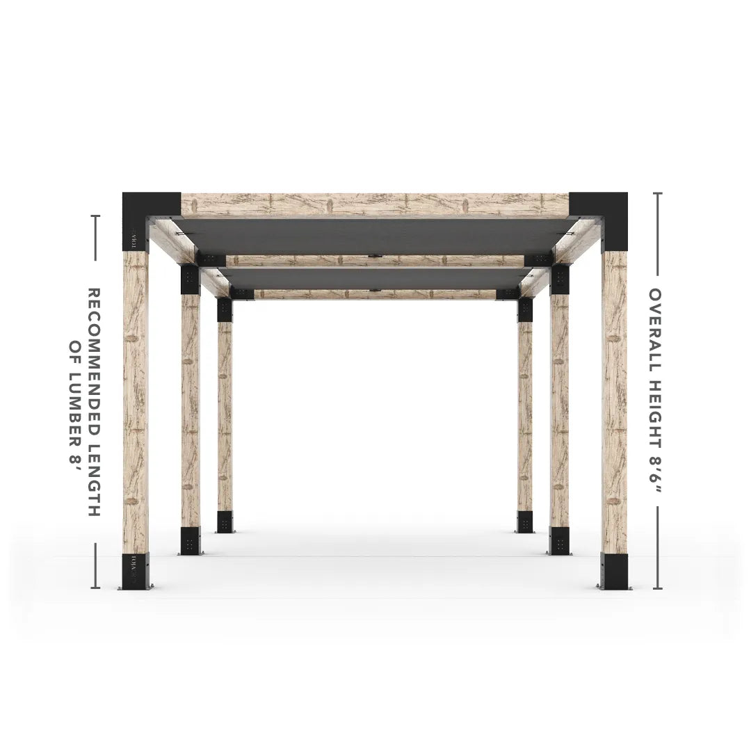 Double Pergola Kit with 2 Shade Sail