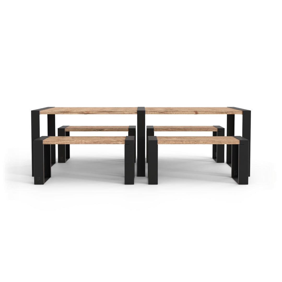Modern Muskoka 5 Piece Outdoor Dining Set | Toja Grid – Toja USA