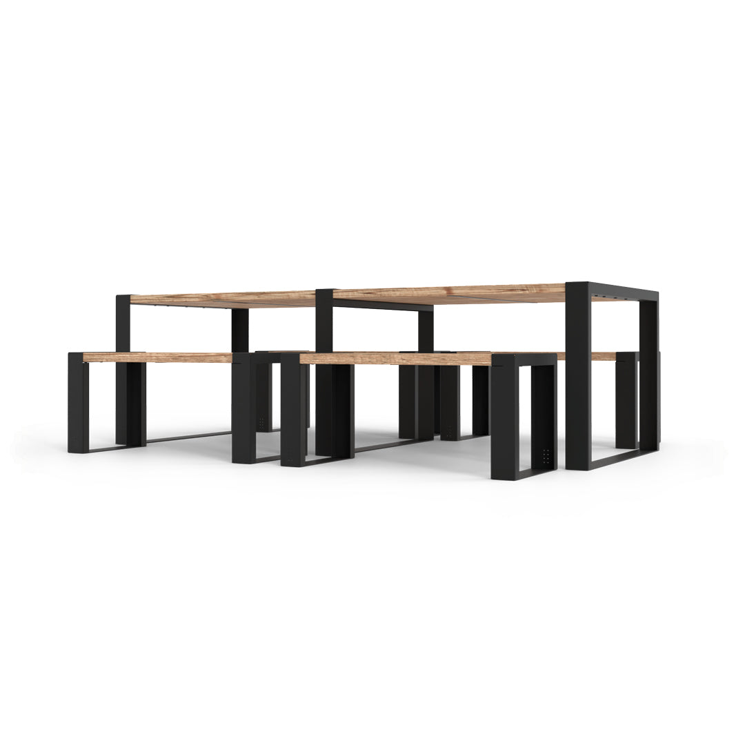 希少！0229別注 Take out table JACK&MARIE オーク材 Modern Muskoka 5 Piece Outdoor Dining Set | Toja Grid – Toja USA