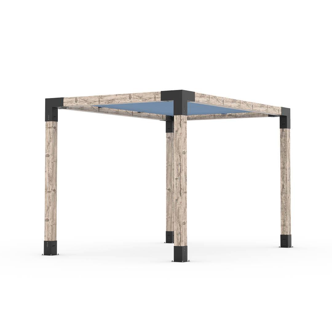 Pergola Kit With Shade Sail For 6x6 Wood Posts _8x12_denim