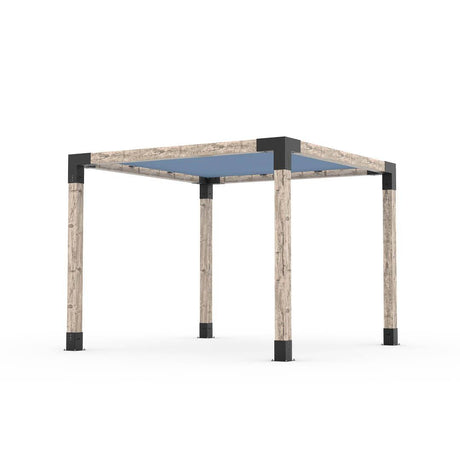 Pergola Kit With Shade Sail For 6x6 Wood Posts _10x10_denim