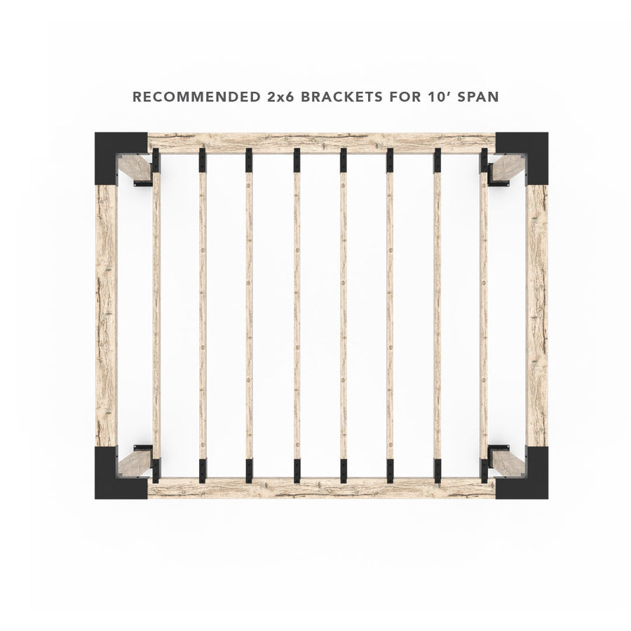 Pergola Kit with KNECT Top Rafter Brackets | Toja Grid – Toja USA
