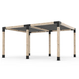 Toja Grid Double Pergola _12x16_graphite