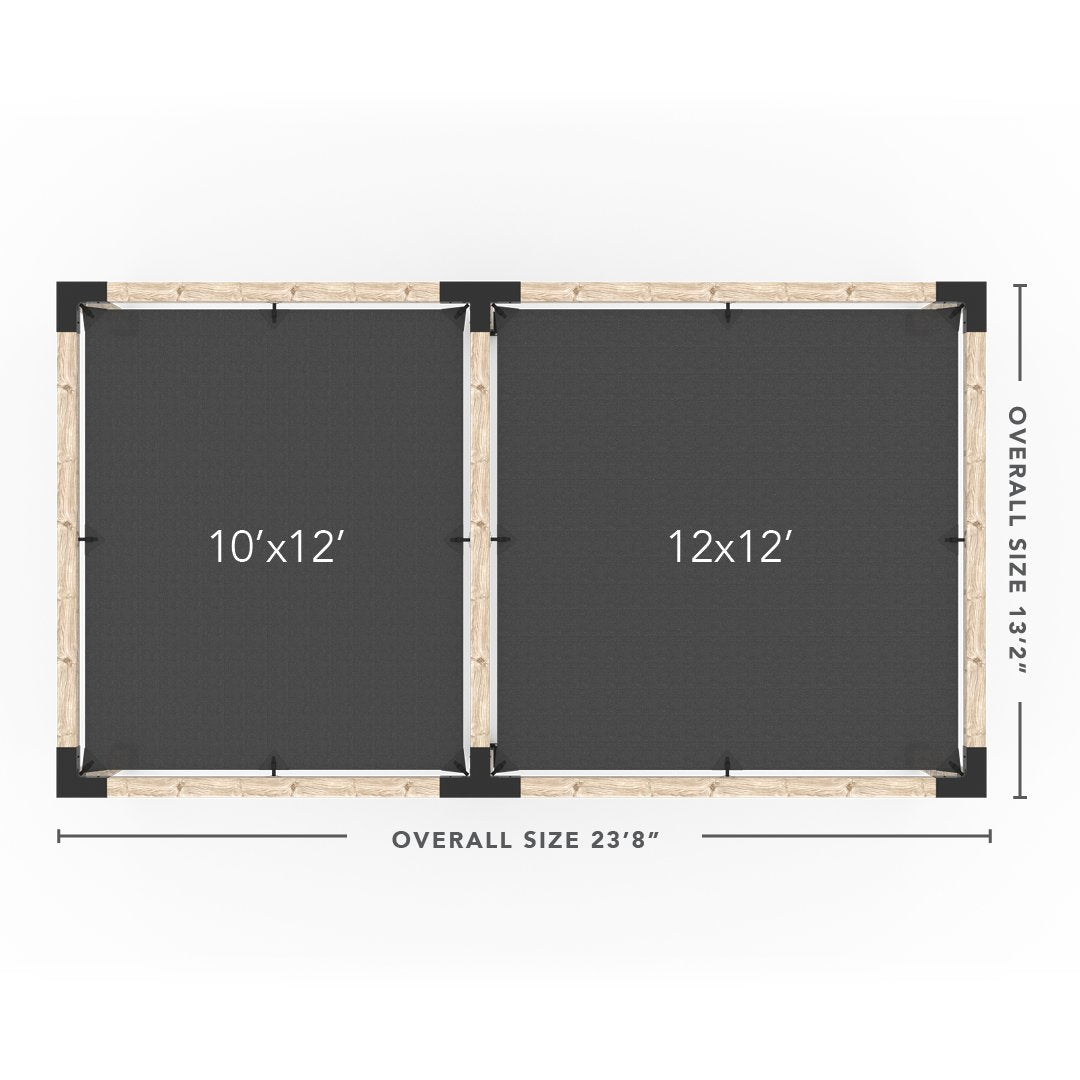 Toja Grid Double Pergola _12x22_graphite _12x22_crimson _12x22_denim _12x22_white