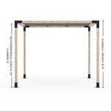 Pergola Kit With Shade Sail For 4X4 Wood Posts _10x10_graphite _10x10_crimson _10x10_denim _10x10_white