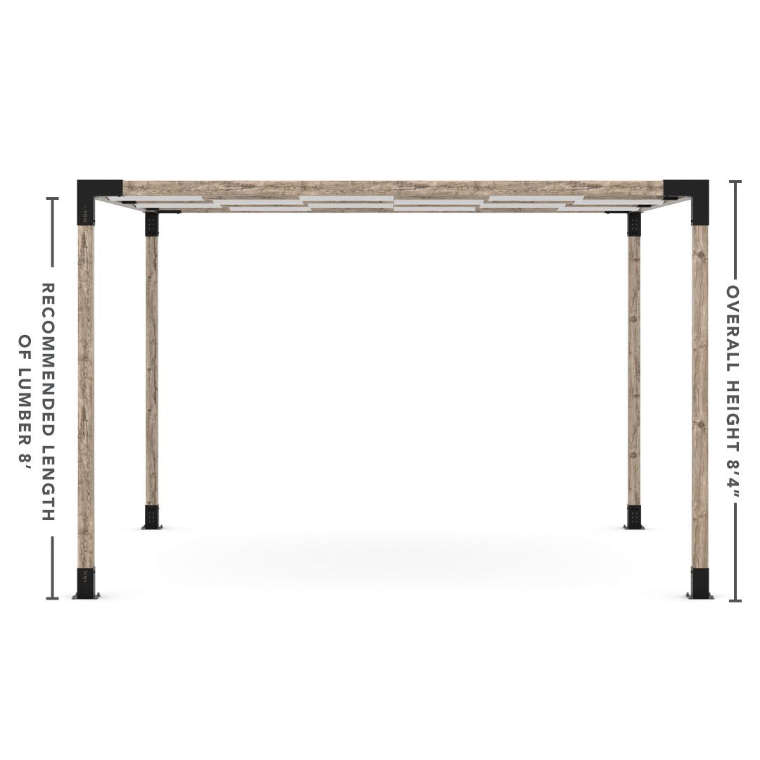 Toja Grid Double Pergola _12x12_white