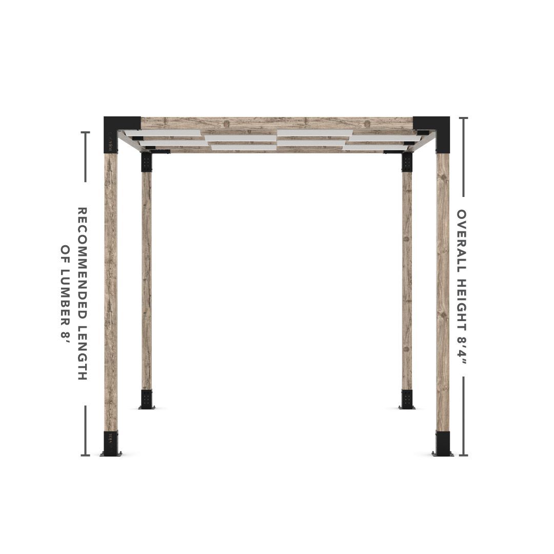 Toja Grid Double Pergola _8x10_white