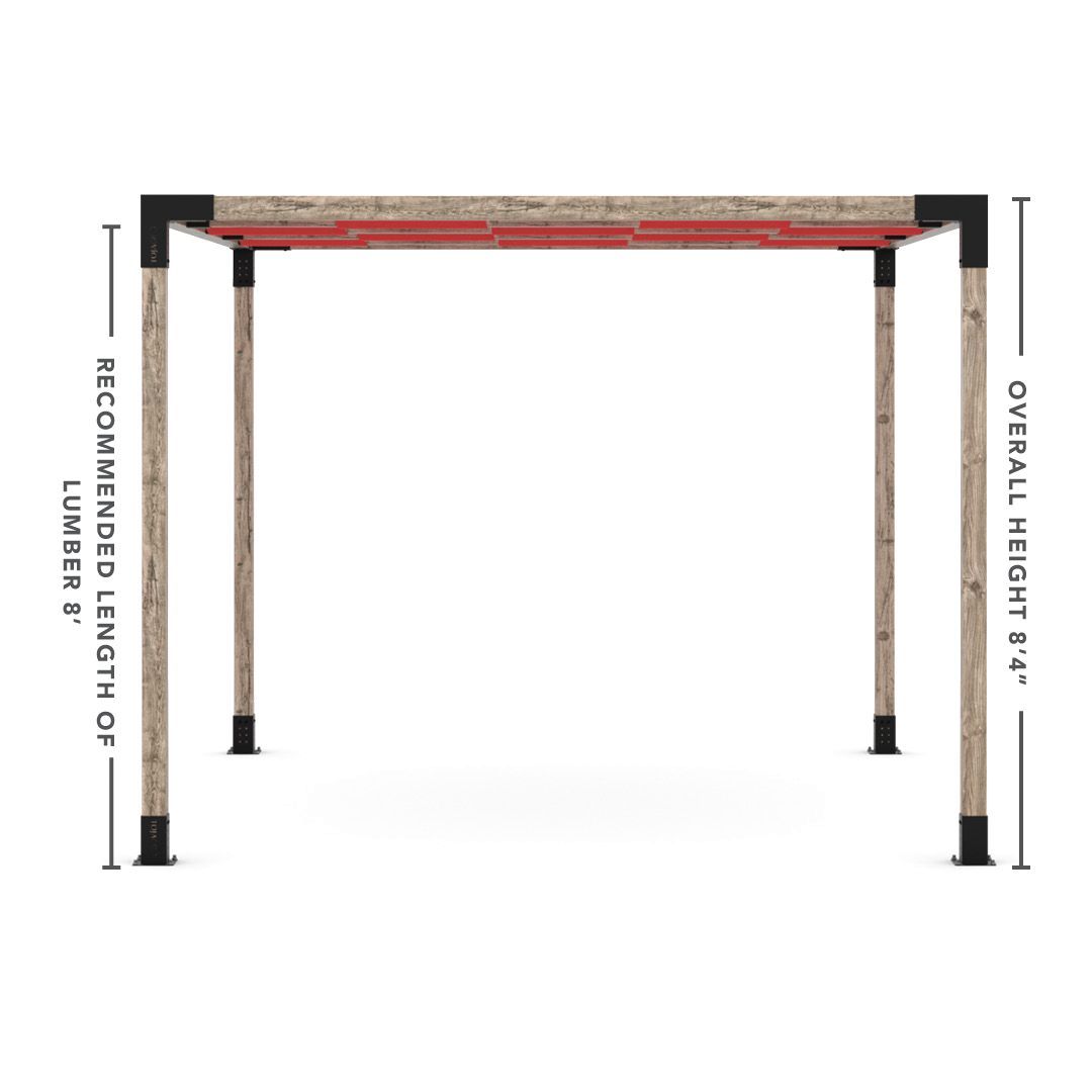 Toja Grid Double Pergola _10x12_crimson