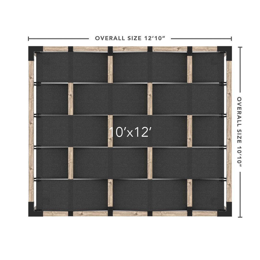 Toja Grid Double Pergola _10x12_graphite