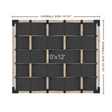 Toja Grid Double Pergola _10x12_graphite