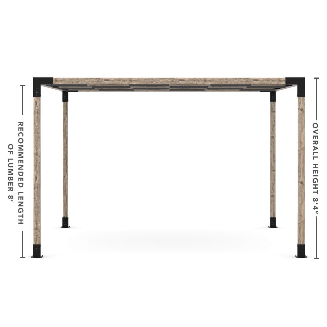 Toja Grid Double Pergola _12x12_graphite