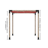 Toja Grid Double Pergola _8x10_crimson