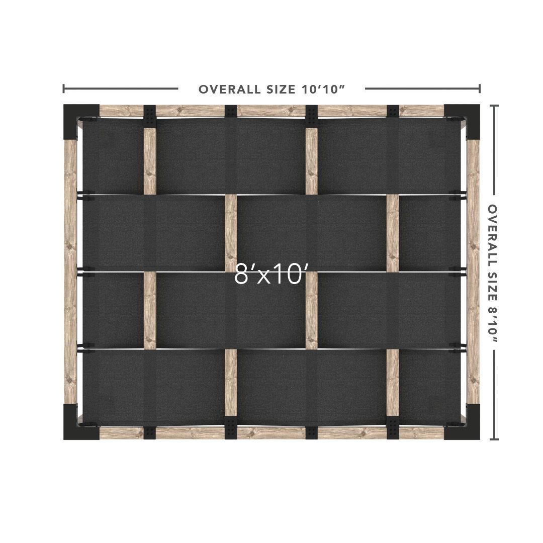 Toja Grid Double Pergola _8x10_graphite