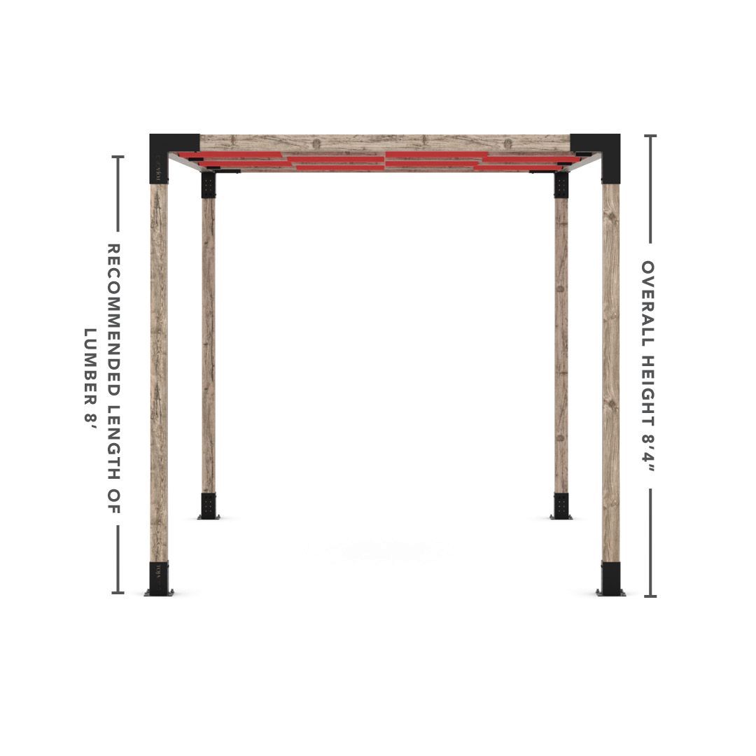 Toja Grid Double Pergola _8x12_crimson