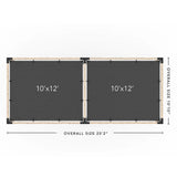 Double Pergola Kit with 2 Shade Sail