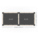 Double Pergola Kit with 2 Shade Sail