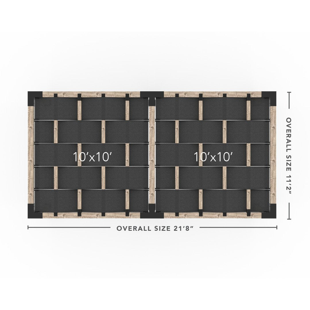 Toja Grid Double Pergola _10x20_graphite