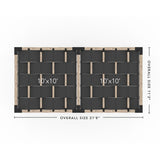 Toja Grid Double Pergola _10x20_graphite