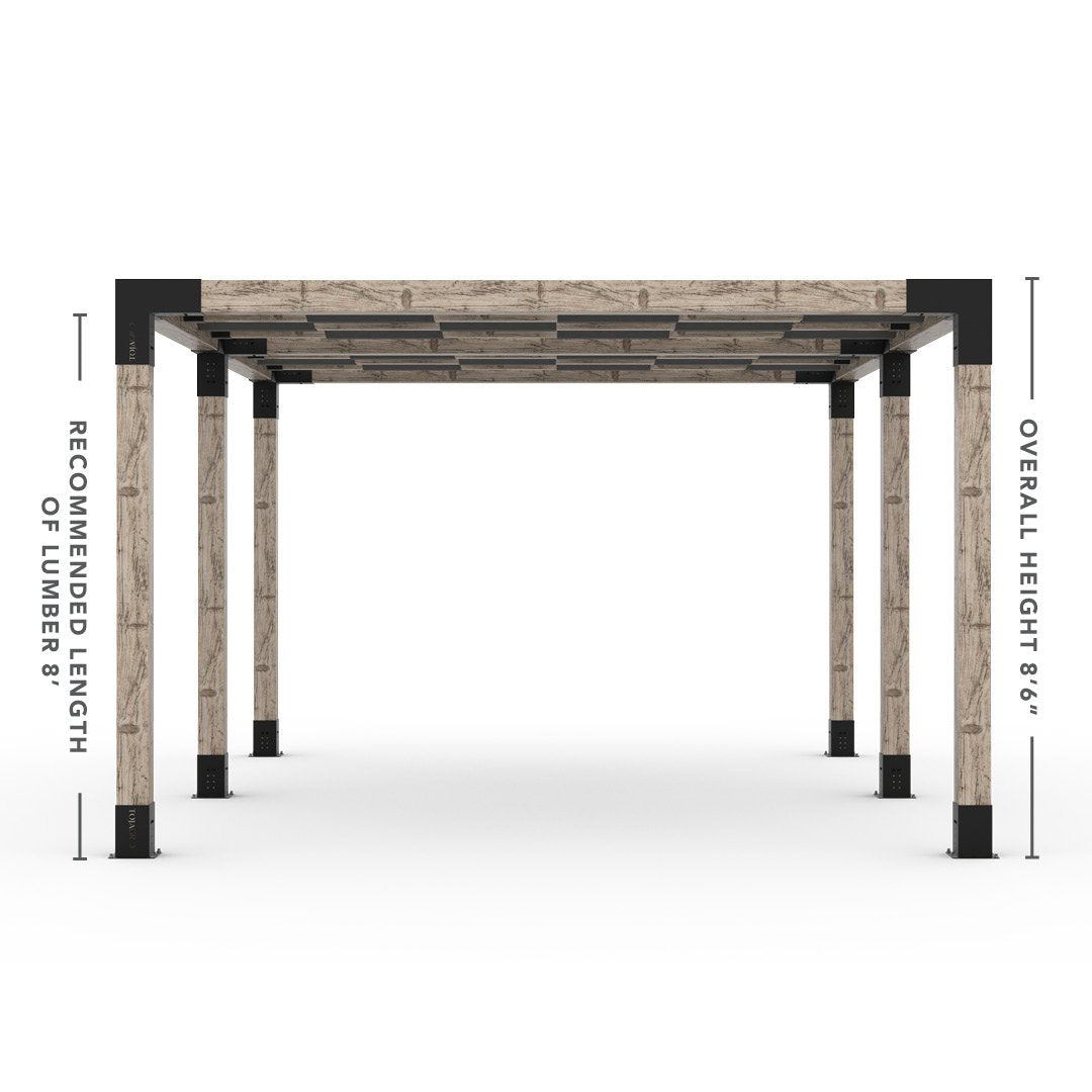 Toja Grid Double Pergola _12x16_graphite