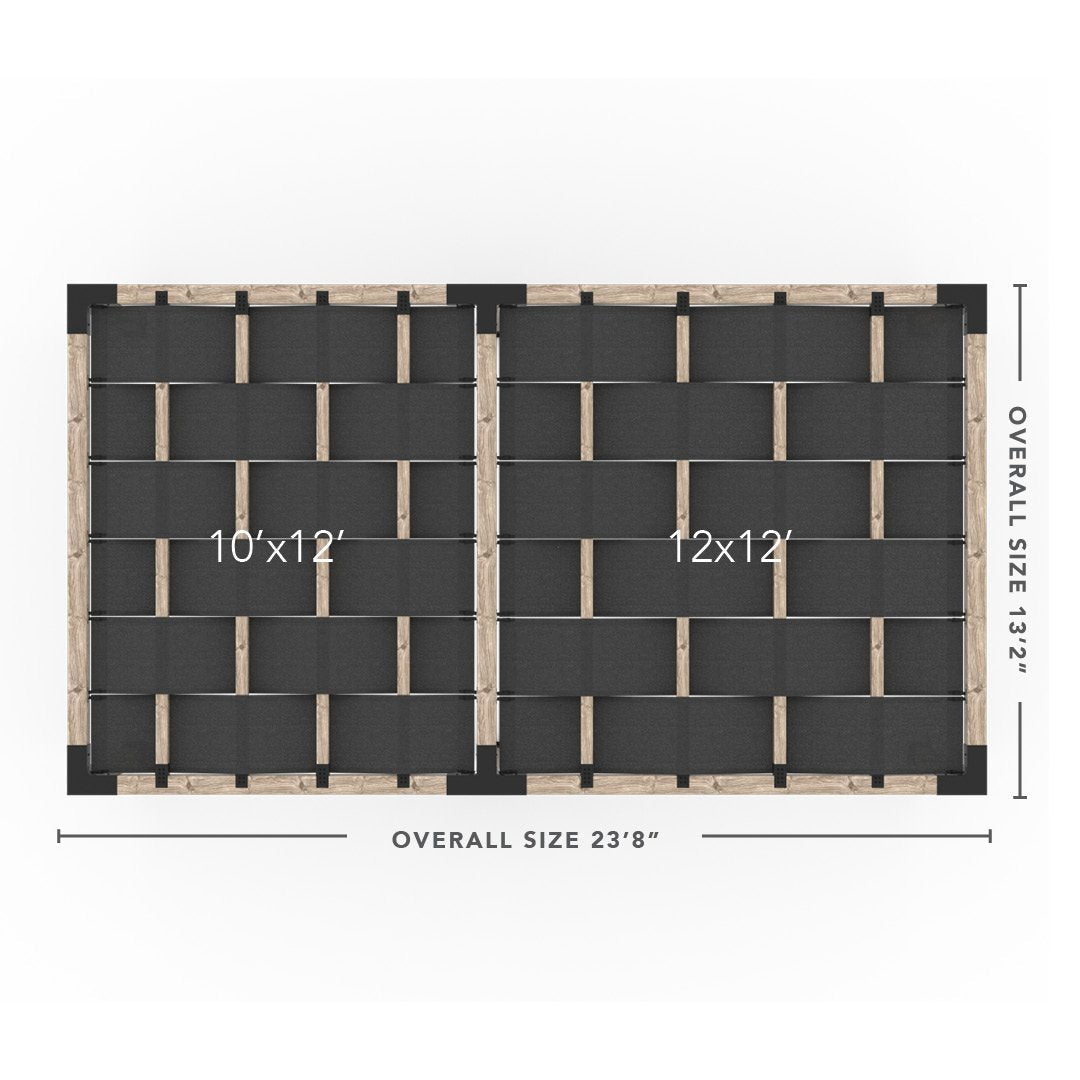 Toja Grid Double Pergola _12x22_graphite