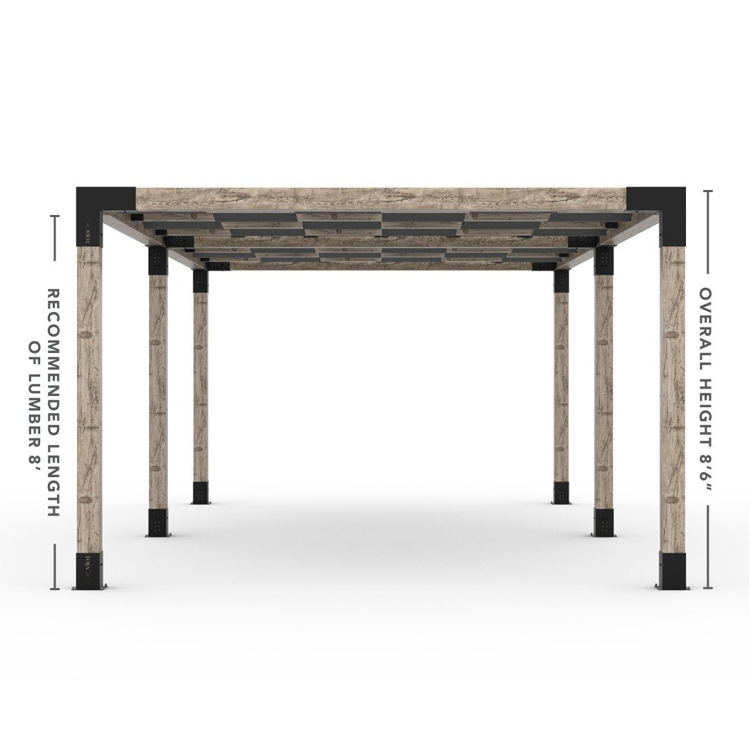 Toja Grid Double Pergola _12x24_graphite