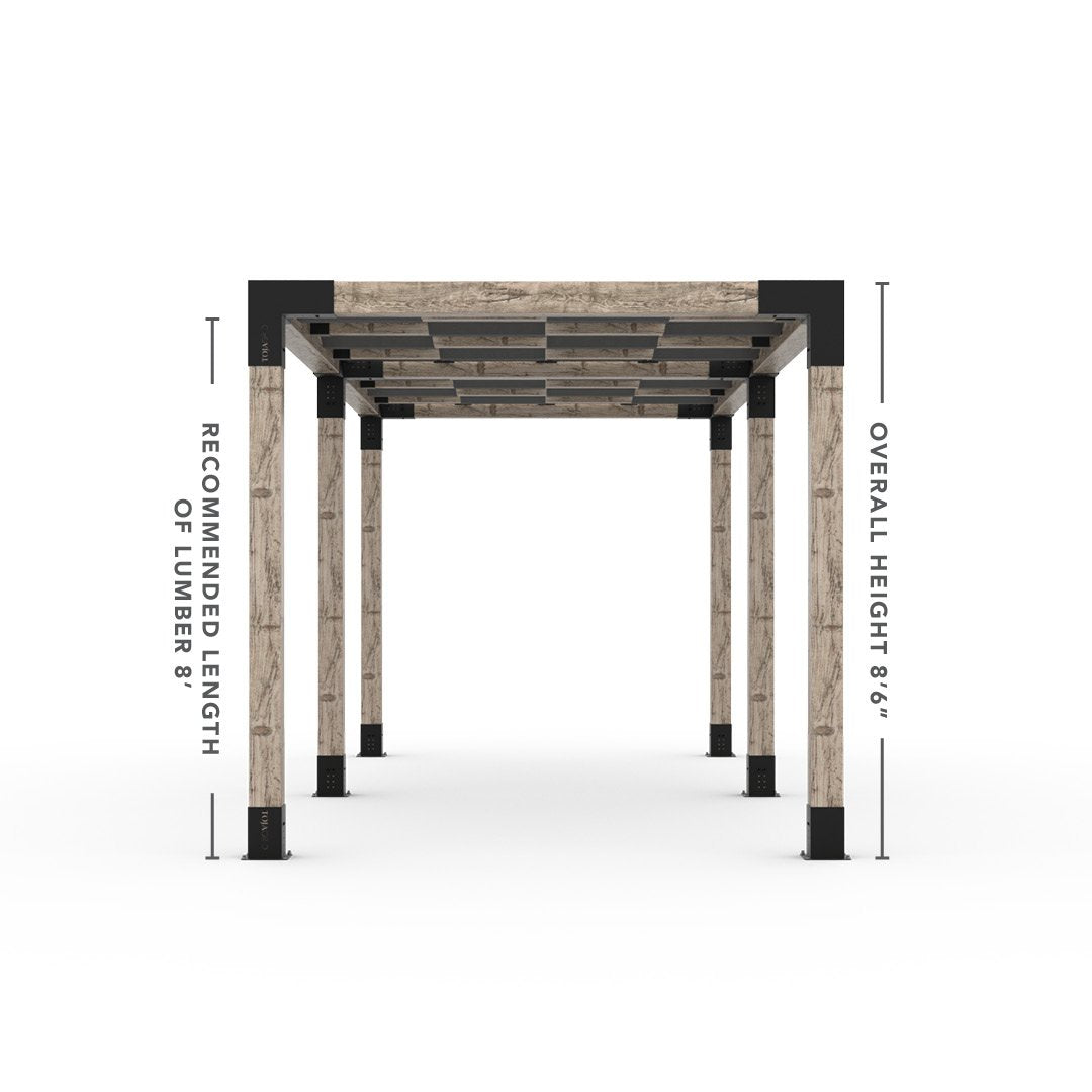 Toja Grid Double Pergola _8x20_graphite