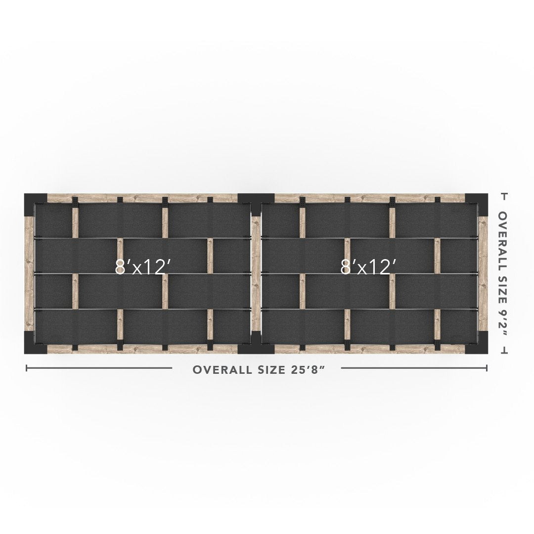 Toja Grid Double Pergola _8x24_graphite