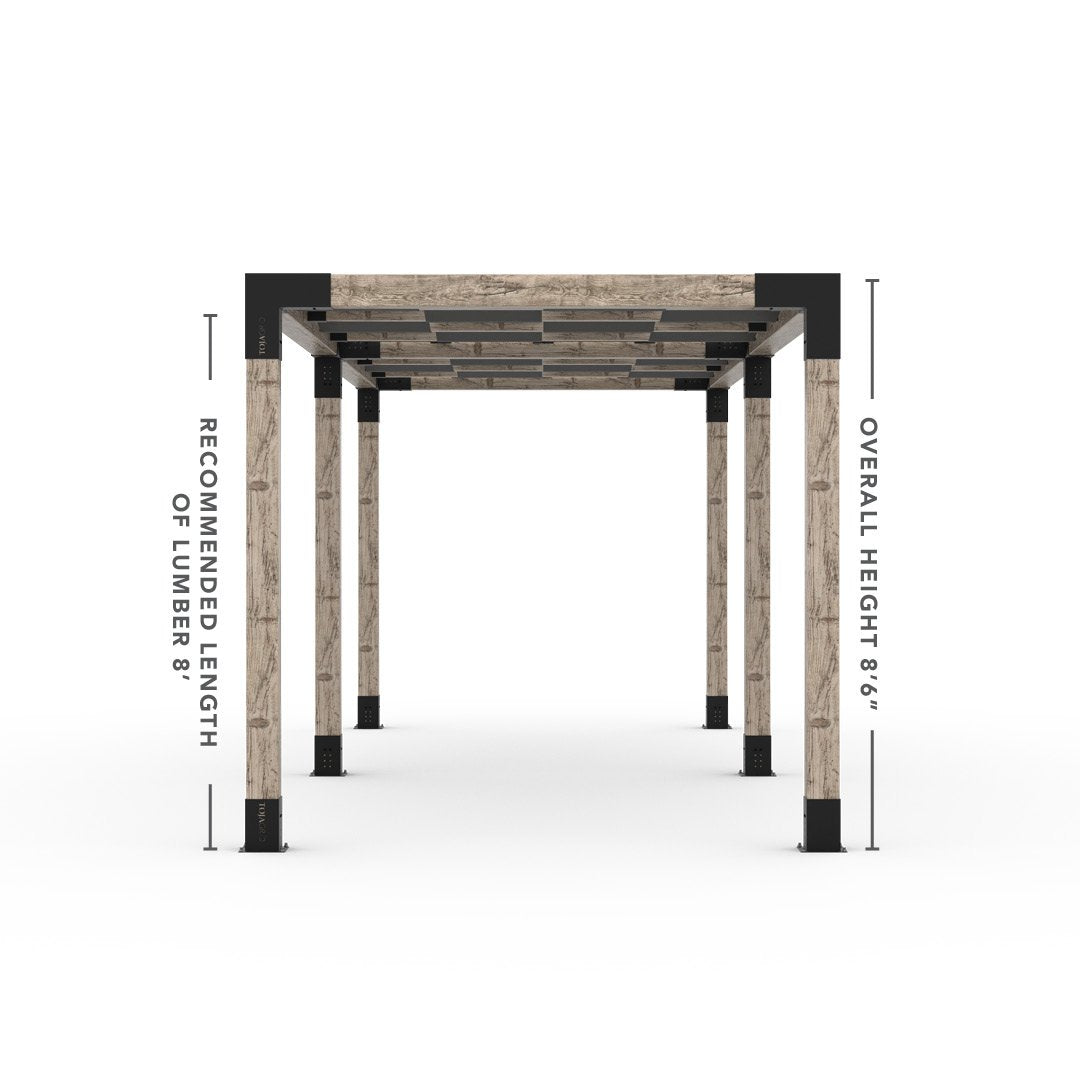 Toja Grid Double Pergola _8x24_graphite