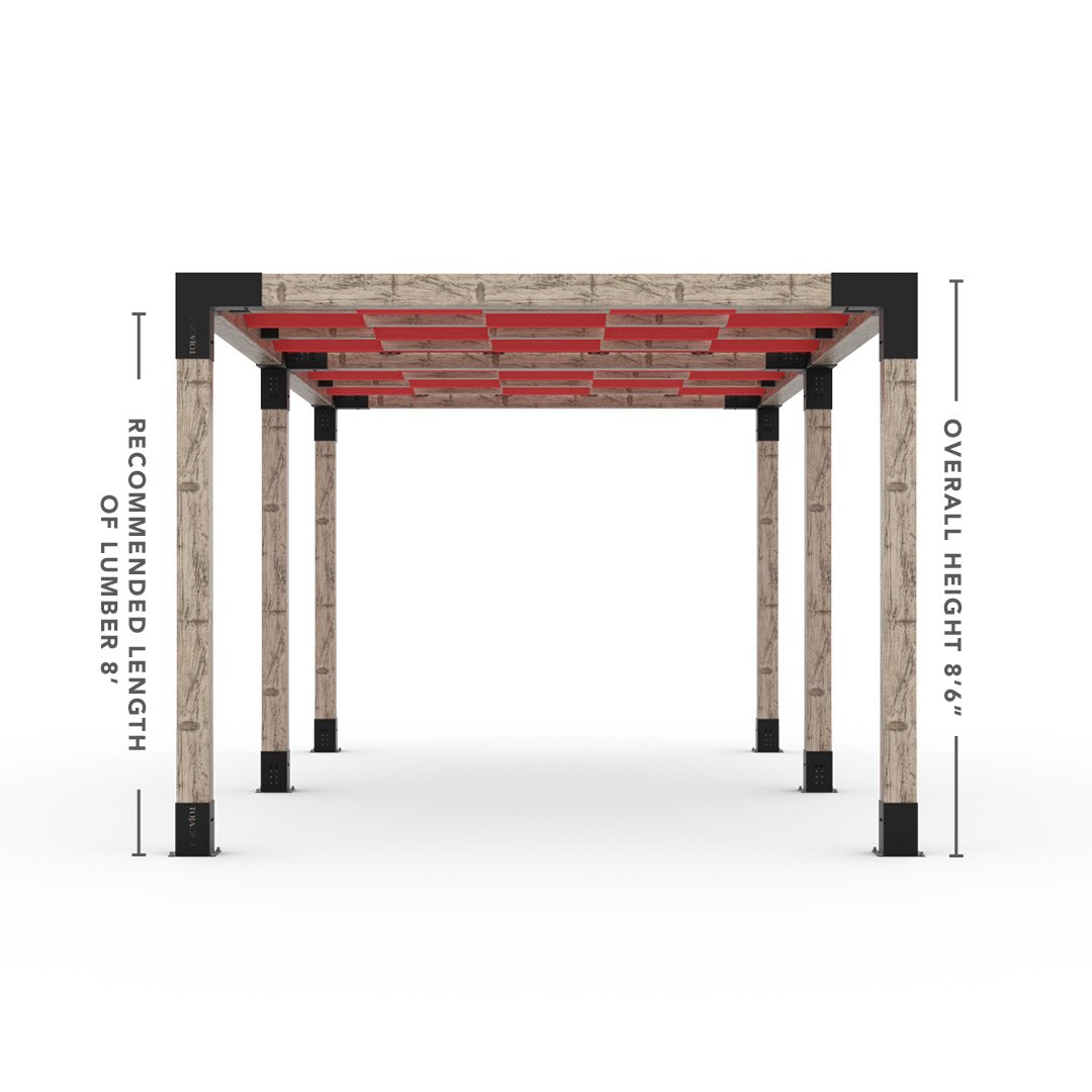 Toja Grid Double Pergola _10x20_crimson