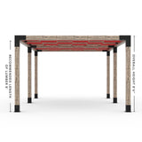 Toja Grid Double Pergola _12x18_crimson