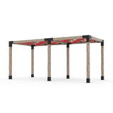 Toja Grid Double Pergola _8x18_crimson