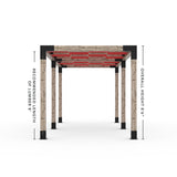 Toja Grid Double Pergola _8x20_crimson