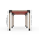 Toja Grid Double Pergola _8x22_crimson