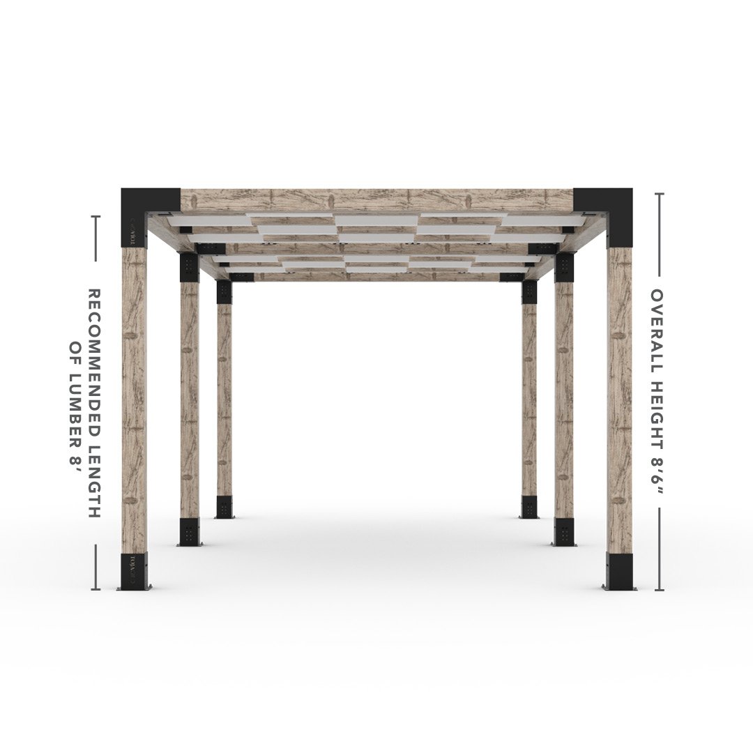 Toja Grid Double Pergola _10x20_white