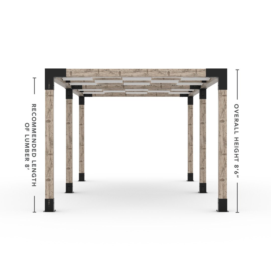 Toja Grid Double Pergola _10x24_white