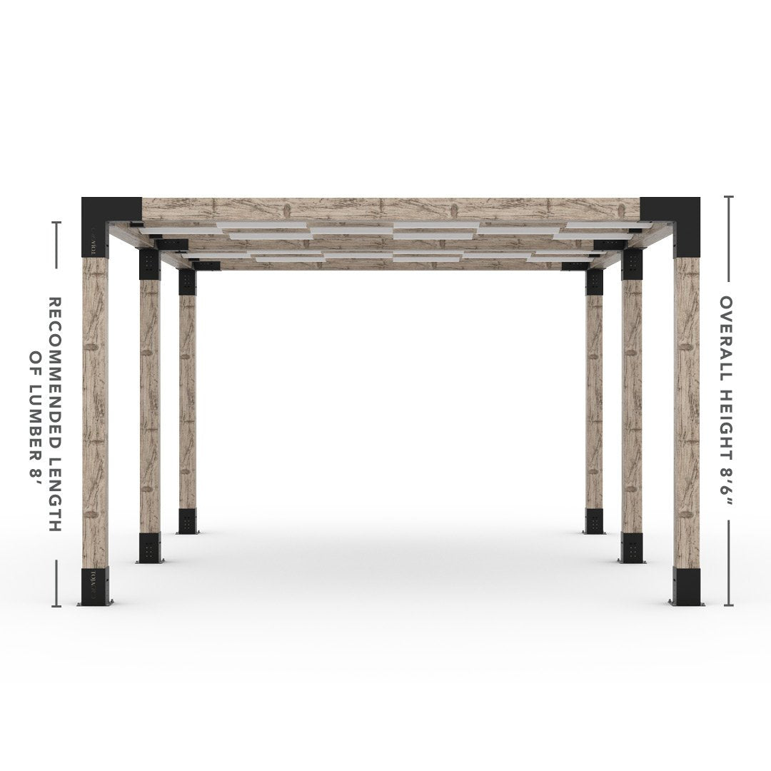 Toja Grid Double Pergola _12x16_white