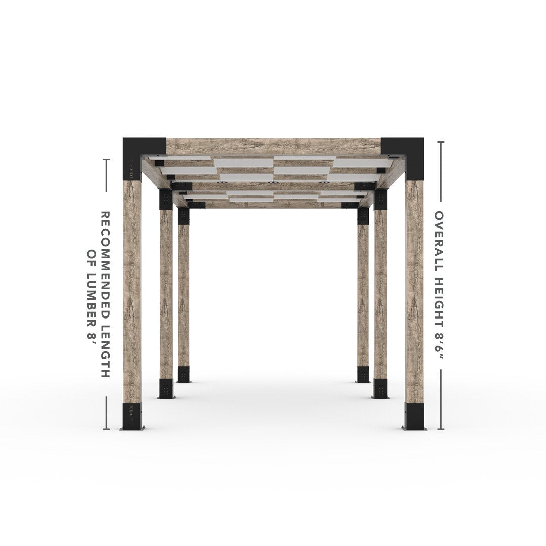 Toja Grid Double Pergola _8x18_white