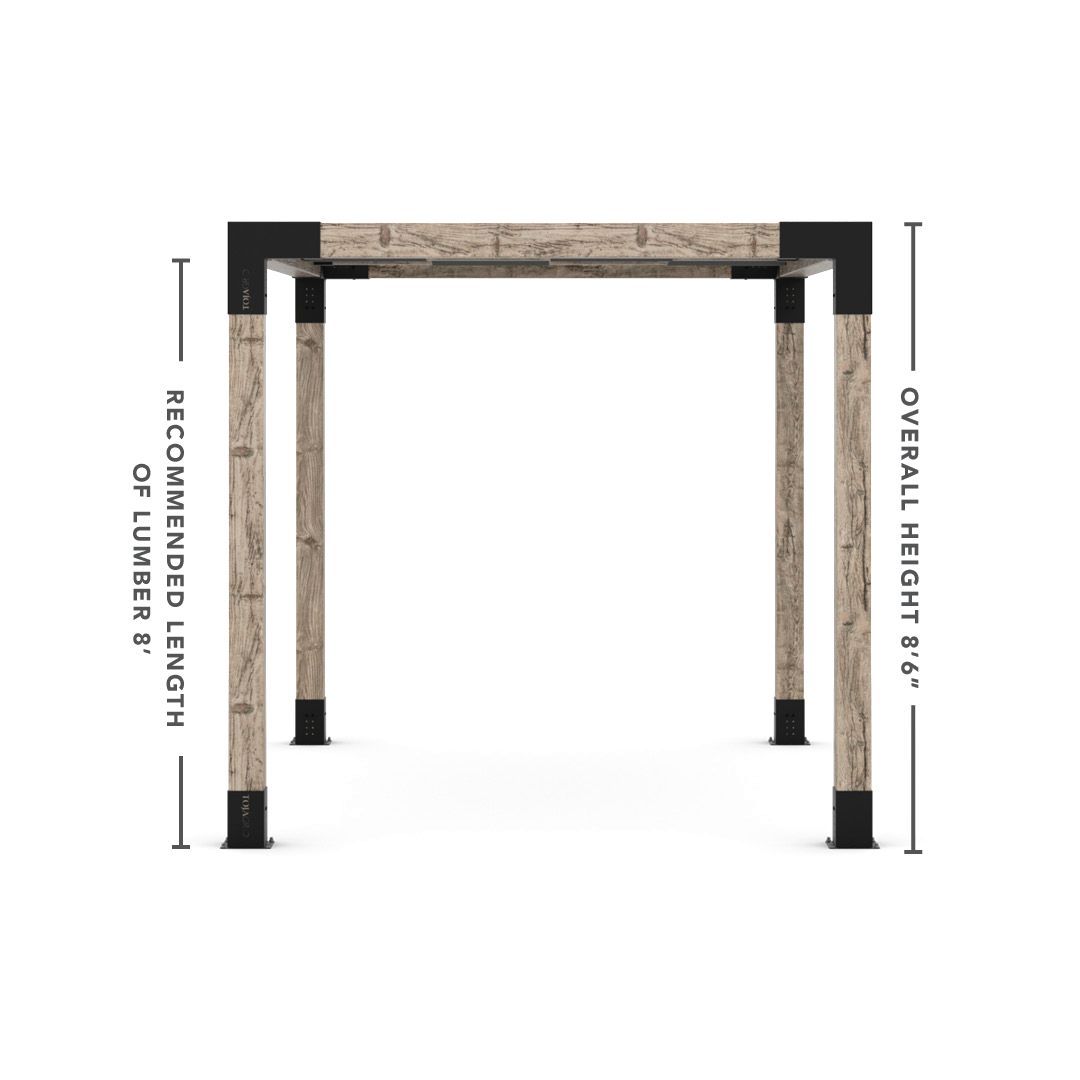 Toja Grid Double Pergola _8x12_graphite