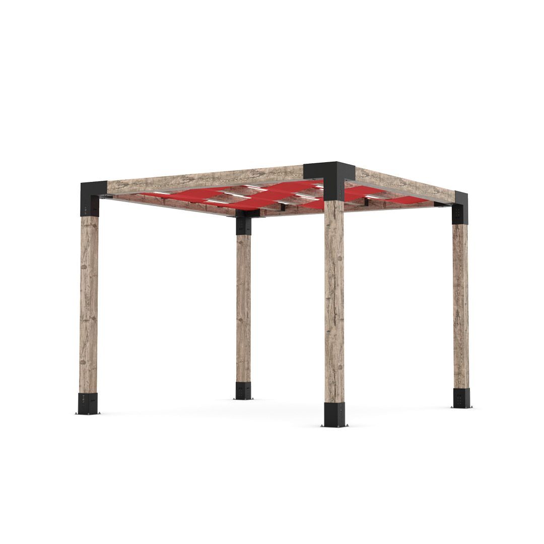 Toja Grid Double Pergola _10x10_crimson