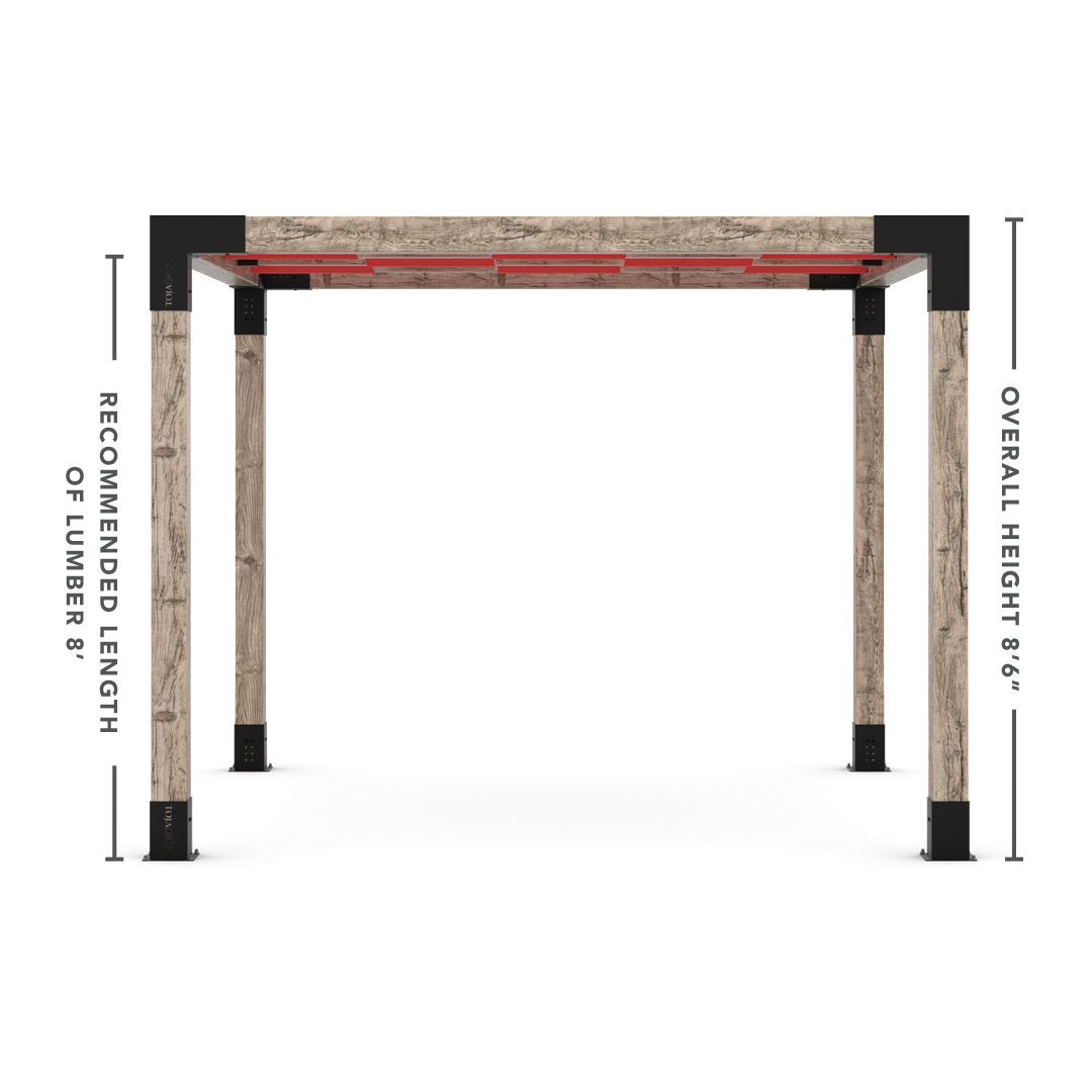 Toja Grid Double Pergola _10x10_crimson