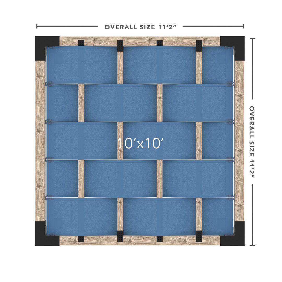 Toja Grid Double Pergola _10x10_denim