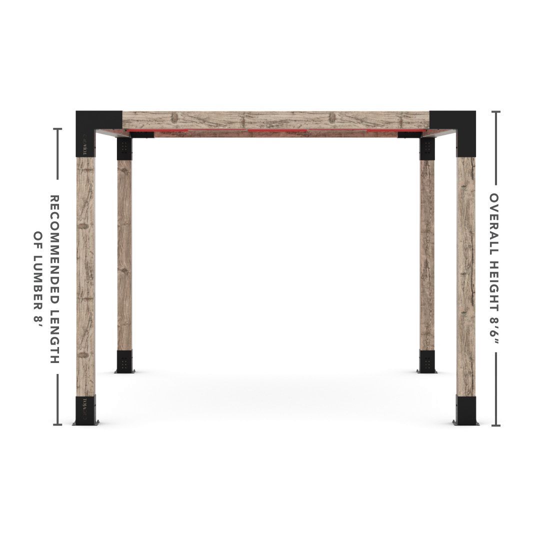 Toja Grid Double Pergola _10x12_crimson