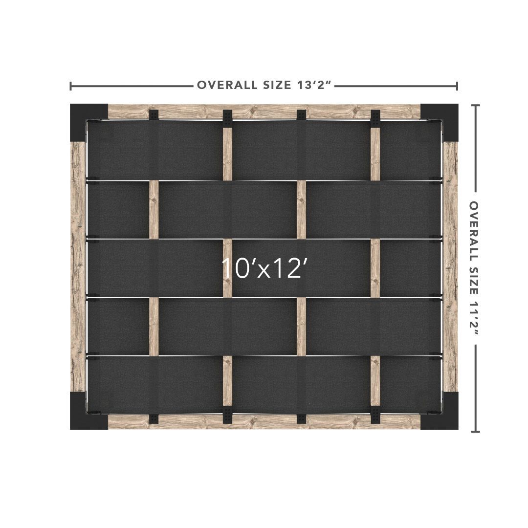 Toja Grid Double Pergola _10x12_graphite