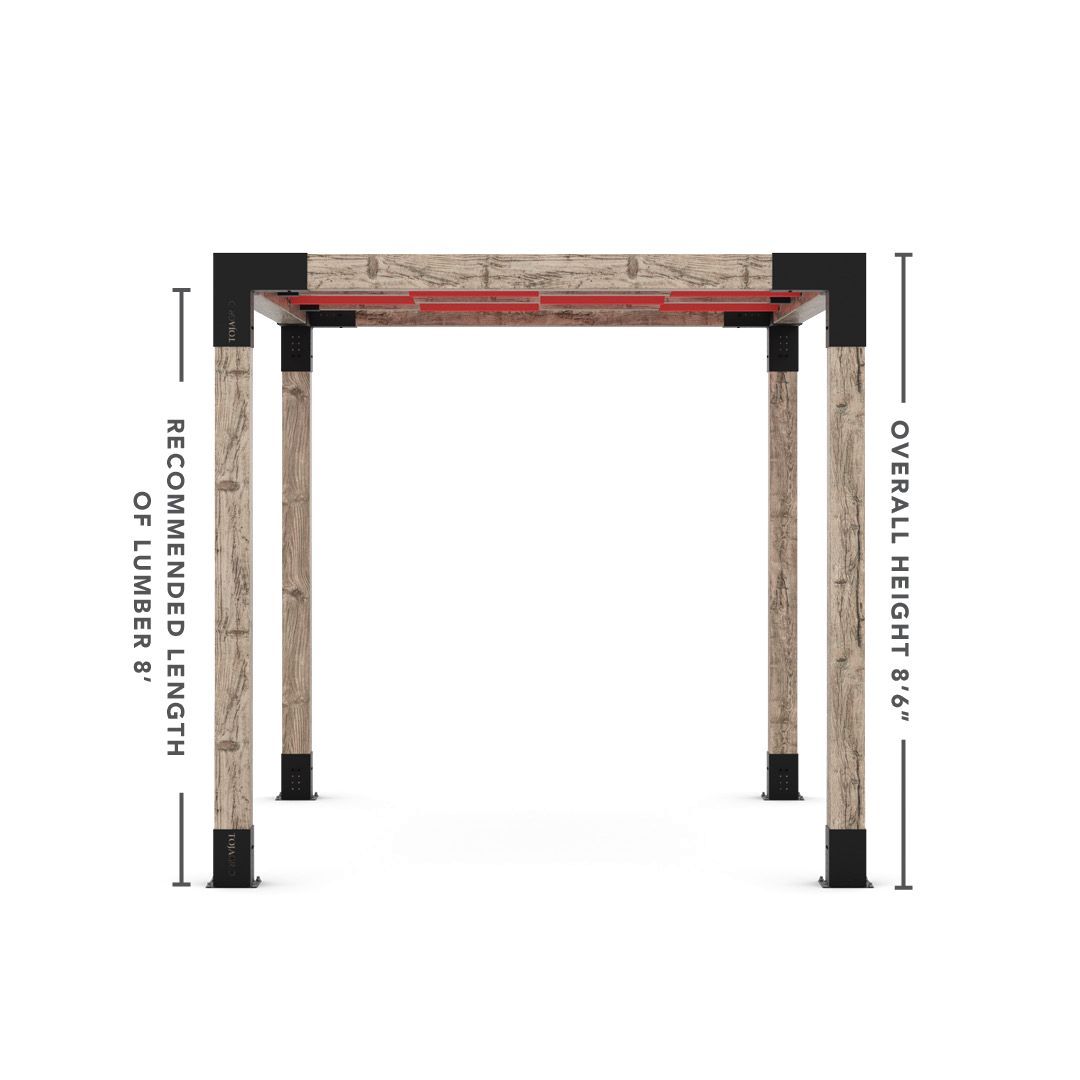 Toja Grid Double Pergola _8x10_crimson