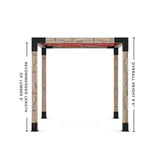 Toja Grid Double Pergola _8x10_crimson